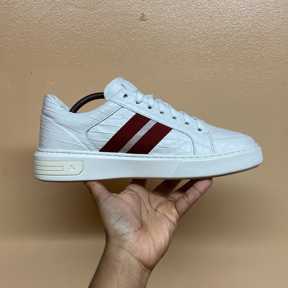 BALLY Moony Croc Embossed Leather Sneakers - Picture 12 of 17